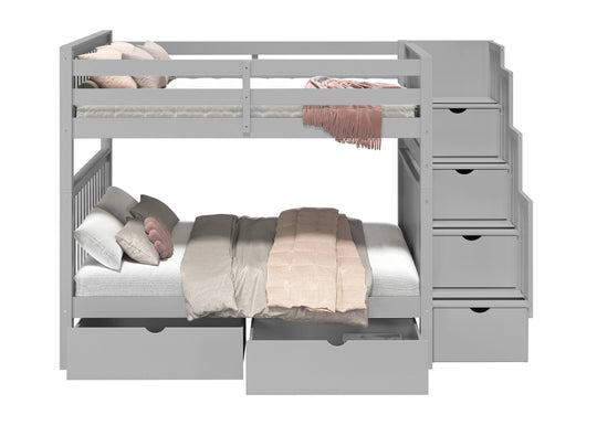 Modern gray painted finish detail on the BK981 bunk bed