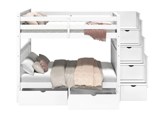 Classic white finish detail on the BK981 bunk bed