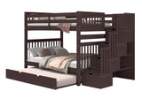 Bunk Bed Full over Full Stairway in Dark Cherry for only $998