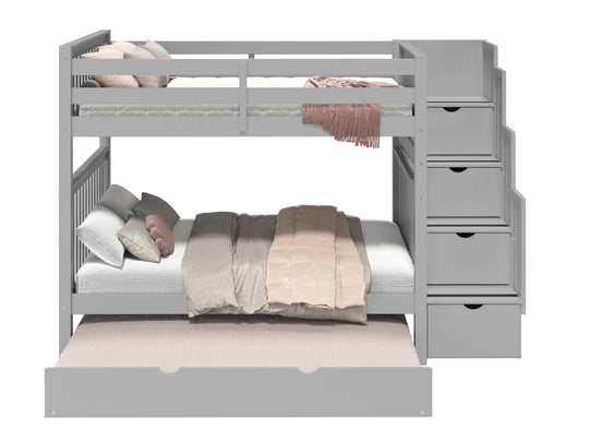 Modern gray painted finish detail on the BK981 bunk bed
