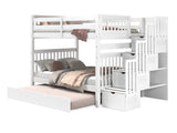 Bunk Bed Full over Full Stairway in White for only $1098