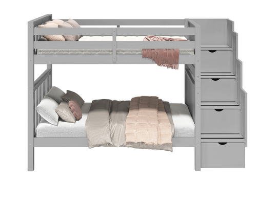 Modern gray painted finish detail on the BK981 bunk bed