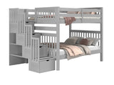 Bunk Bed Full over Full Stairway in Gray for only $1098