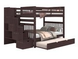 Bunk Bed Full over Full Stairway in Dark Cherry for only $998