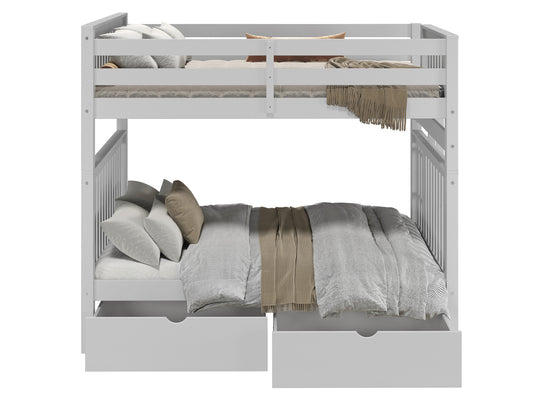 Modern gray painted finish detail on the BK981EL bunk bed