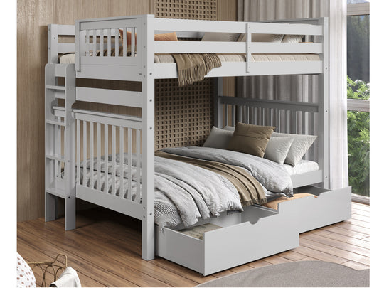Gray BK981EL bunk bed can be separated into two full-size beds