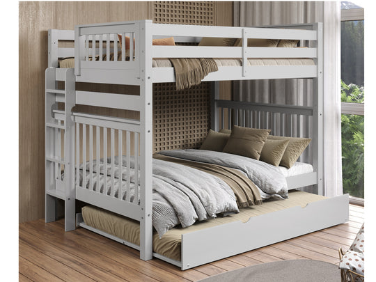 Gray BK981EL bunk bed can be separated into two full-size beds