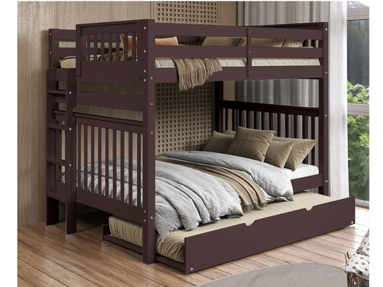 Dark Cherry BK981EL bunk bed can be separated into two full-size beds