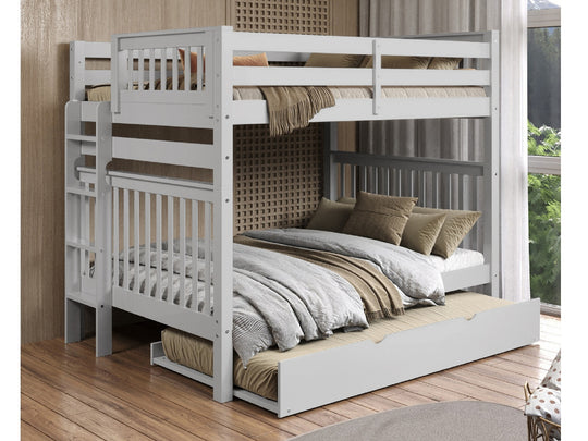 Gray BK981EL bunk bed can be separated into two full-size beds
