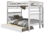 Bunk Bed Full over Full End Ladder in White with a Twin Trundle for only $749
