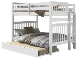 Bunk Bed Full over Full End Ladder in White with a Twin Trundle for only $749