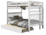 Bunk Bed Full over Full End Ladder in White with a Twin Trundle for only $949