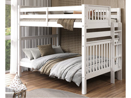 This Full over Full Bunk Bed in White will look great in your child's bedroom