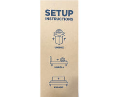 Bedz King mattress shipping box with setup instructions