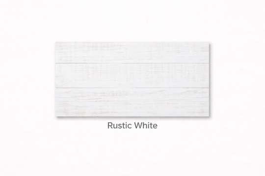Bedz King Rustic White wood finish color swatch
