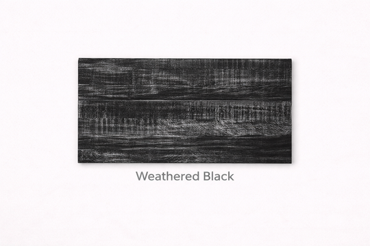 Bedz King Weathered Black wood finish color swatch