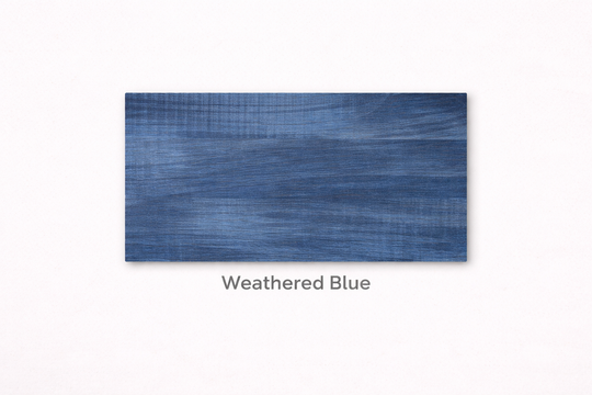 Bedz King Weathered Blue wood finish color swatch