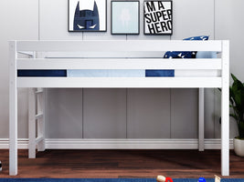 JACKPOT! Twin Low Loft Contemporary Bed with Ladder, White for only $2275