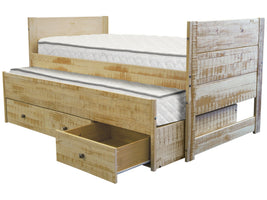 Bedz King Twin All in One Bed in Rustic Weathered Honey for only $349