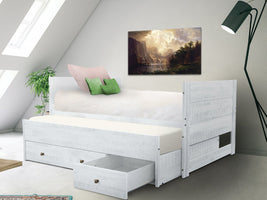 This All in One Bed in Rustic White will look great in your Home