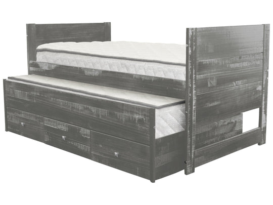 Weathered Gray finish detail on the BK551 Captain's bed