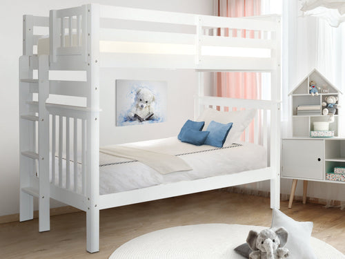 Bunk Beds Tall Twin over Twin End Ladder, White
