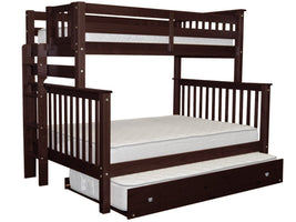 Bunk Bed Twin over Full End Ladder Dark Cherry with Trundle for only $549