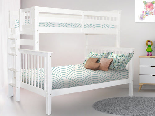 Bunk Beds Twin over Full End Ladder, White
