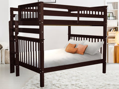 This Full over Full End Ladder Bunk Bed  in Dark Cherry will look great in your home