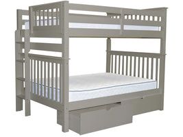 Bunk Bed Full over Full End Ladder Gray + Drawers for only $699