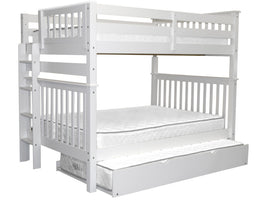 Bunk Beds Full over Full End Ladder White with Trundle for only $849