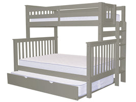 Bunk Bed Twin over Full End Ladder Gray + Full Trundle for only $799