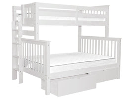 Bunk Bed Twin over Full End Ladder White with Drawers for only $749