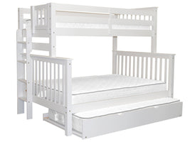 Bunk Bed Twin over Full End Ladder White with Trundle for only $599