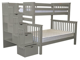 Bunk Bed Twin over Full Stairway Gray for only $898