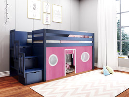 Low loft bed when you need that little extra space in the bedroom
