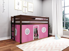 Low loft bed when you need that little extra space in the bedroom