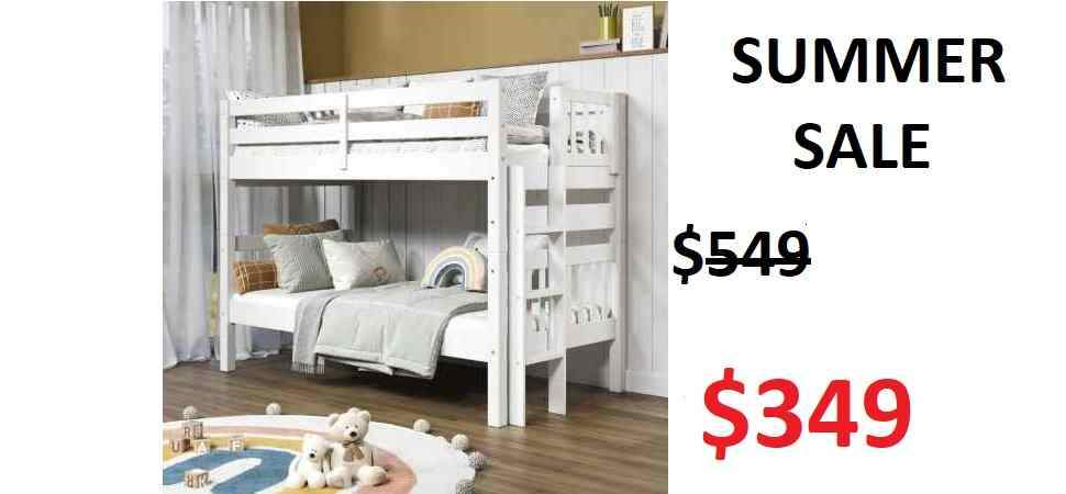 Twin over Twin Bunk Bed on Sale for $349 - Saves you $200